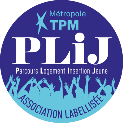 Logo PLIJ, Parcours Logement Insertion Jeune, association labellisée Métropole TPM